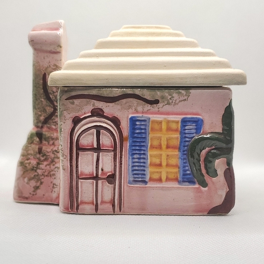 Ceramic Lidded Cottage ,Island Pottery Ltd. Bermuda